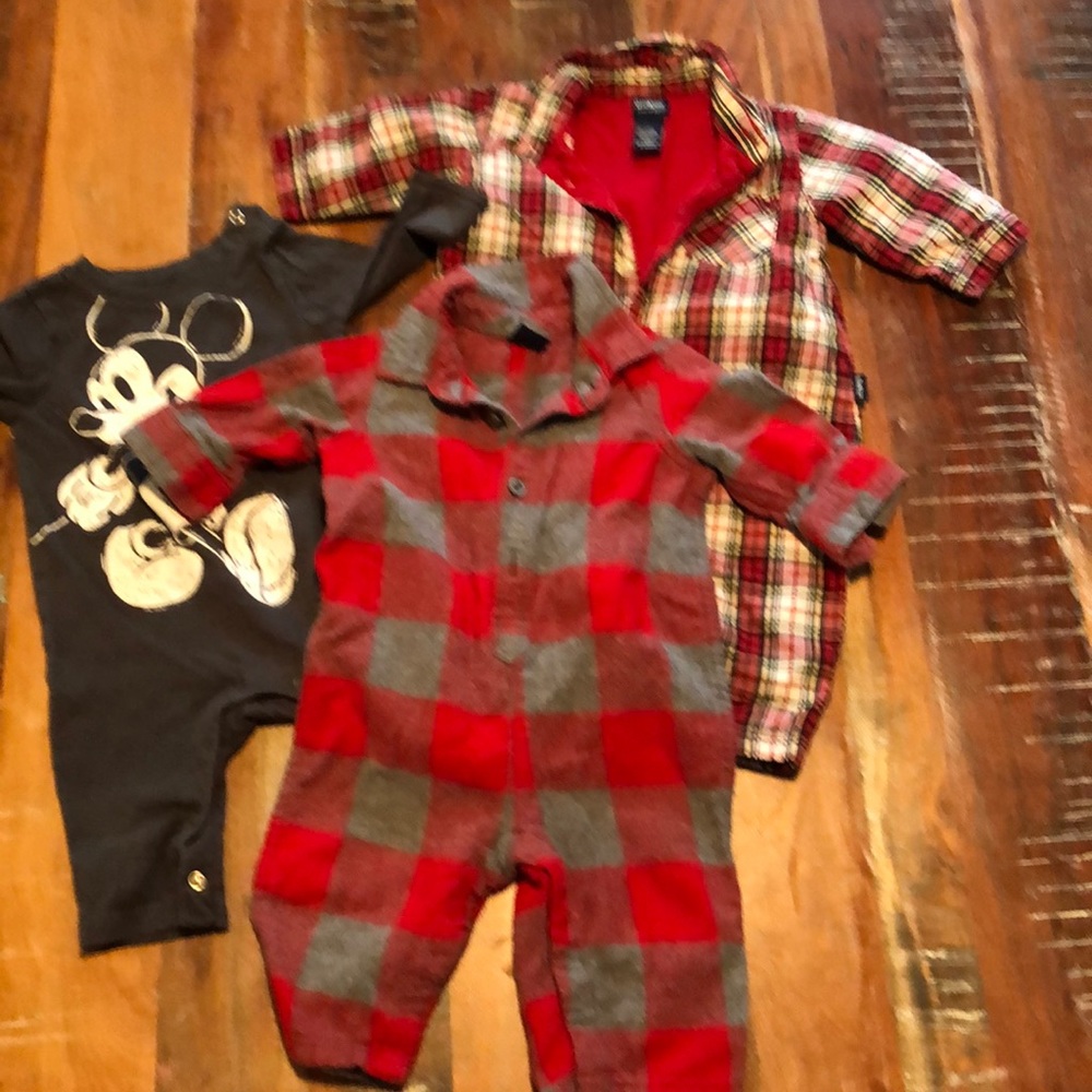 Boys 3-6 mo romper bundle